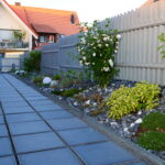 Platio Garten Installation Sonnenuntergang